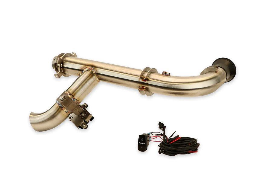 TRINITY RACING SIDE PIECE HEADER PIPE WITH ELECTRONIC CUTOUT
